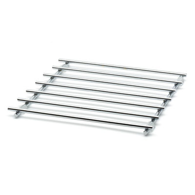 B&Q -  Square Metal Trivet For Kitchen Worktops Set Cooking Chrome Steel25 X 25Cm