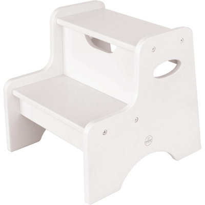 Kidkraft Two Step Wooden Step Stool In White For Kids