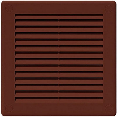 Airtech-Uk Brown Air-Tech Vent Grille Plastic Wall Ducting Ventilation Cover Variety Of Sizes (150X150mm)