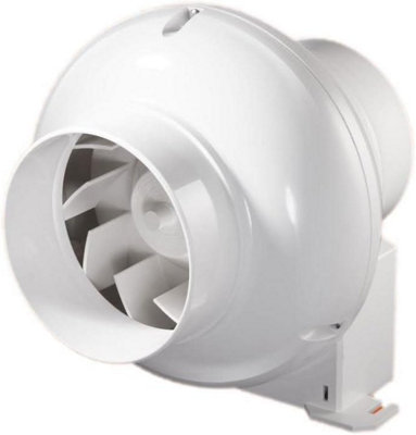 Airtech-Uk In-Line Centrifugal Fan For 100mm / 4 Inch Ducting With Mounting Bracket Bathroom Inline Extractor Fan Exhaust Fan from B&Q