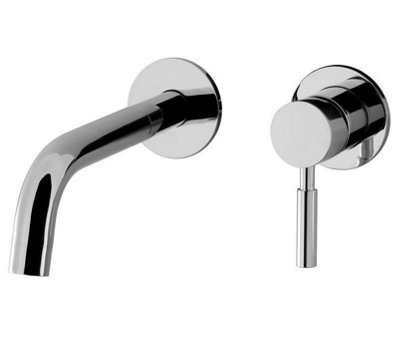 Buyaparcel Wall Mounted Lever Water Mixer Basin Filler Tap Spout Chrome Water Outlet from B&Q