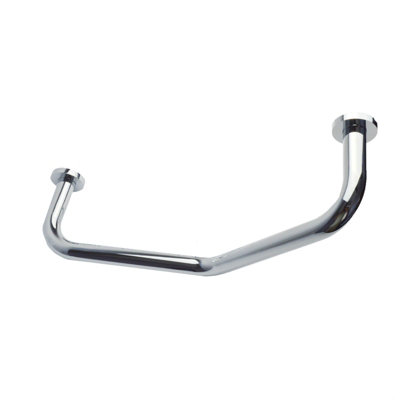  - Bathroom 470mm Angled Grab Bar Towel Safety Rail Support Handle Chrome