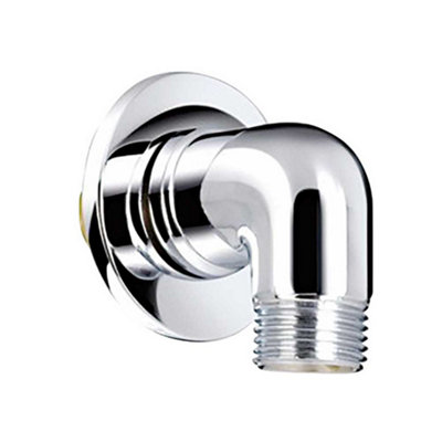 Buyaparcel Chrome On Brass Traditional Wall Outlet Elbow Shower Hose Connector Concealed from B&Q