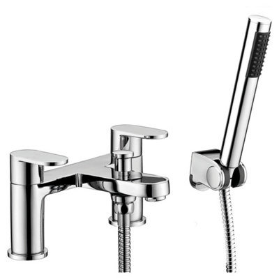 RAK Ceramics Rak Compact Polished Chrome Bath Shower Mixer Tap With Handset & Solid Brass Construction from B&Q