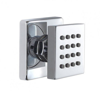B&Q -  Square Shower Massage Body Jet Sprayer In Chrome