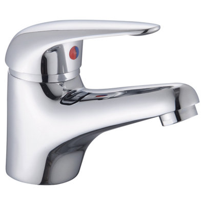 RAK Ceramics Rak Basic Basin Mono Mixer TapPolished ChromeSolid BrassInc. Waste & Hoses from B&Q