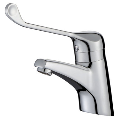 B&Q -  Commercial Sequential Thermostatic Basin Mixer Tap 150mm Long Lever Tmv3 Wras