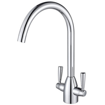  - Joseph Miles Tulip Kitchen Sink Mixer Tap With Swivel SpoutBrass And Stainless Steel