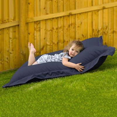 Rucomfy Beanbags Rucomfy Outdoor Water Resistant Junior Squashy Squarbie Beanbag - Navy