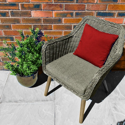 Rucomfy Beanbags Red Rucomfy Indoor Or Outdoor Cushion 45X45cm - Water-Resistant Scatter Pillow For Garden, Patio & Home