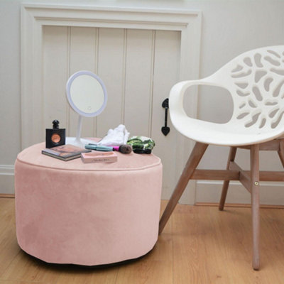 B&Q -  Rucomfy Velvet Pouffe Indoor Bean Bag Footstool