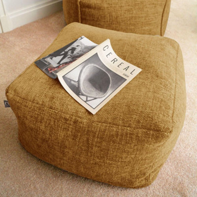Rucomfy Beanbags Rucomfy Weave Ottoman Beanbag - Mustard