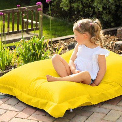 Rucomfy Beanbags Yellow Rucomfy Indoor Or Outdoor Kids Water Resistant Squarbie - Beanbag Lounger