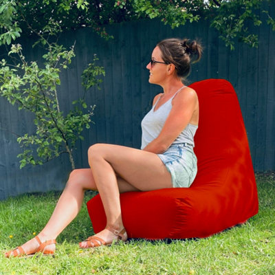 B&Q -  Rucomfy Indoor Or Outdoor Adults Water Resistant Red Beanbag Chair
