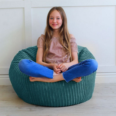 Rucomfy Beanbags Rucomfy Jumbo Cord Kids Slouchbag Beanbag - Teal