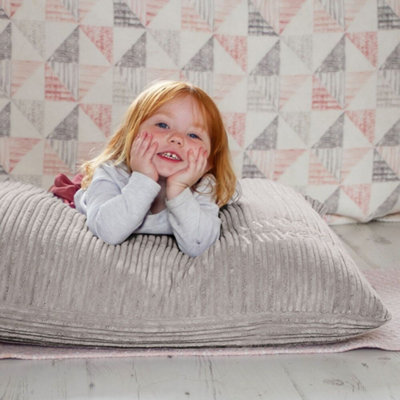 Rucomfy Beanbags Rucomfy Jumbo Cord Floor Cushion Beanbag - Platinum