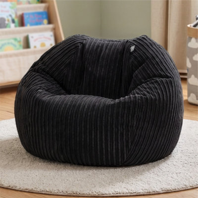Rucomfy Black Kids Cord Slouch Beanbag - Image 4