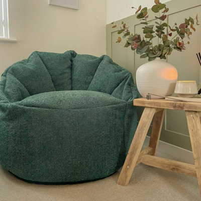 Rucomfy Beanbags Unisex Dark Green Rucomfy Adults Indoor Bean Bag Chair - Snug Cinema Style In 45Cm - Image 3