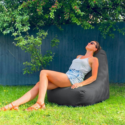 rucomfy Beanbags Rucomfy Indoor Or Outdoor Adults Water Resistant Grey Beanbag Chair from B&Q