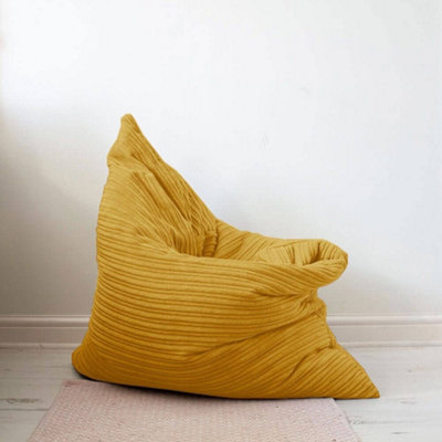 Rucomfy Beanbags Rucomfy Jumbo Cord Floor Cushion Beanbag - Mustard