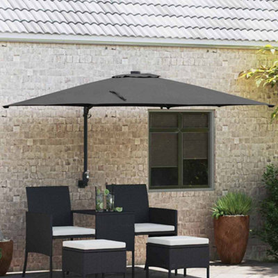 B&Q -  Garden Parasol Anthracite 248,5 X 247,5 X 119 Cm Fabric
