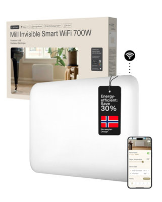 Mill Heat Invisible Smart Wifi Panel Heater 700W from B&Q