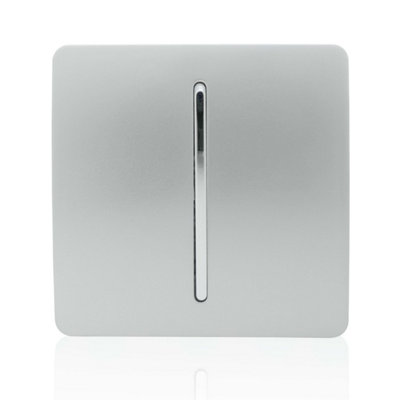 B&Q -  Trendi Switch Silver 1 Gang 2 Way 10 Amp Light Switch
