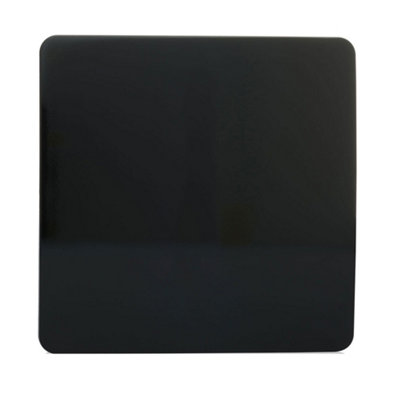 Trendiswitch Black 1 Gang Blanking Plate from B&Q