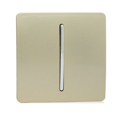 Trendi Switch Light/Gold 1 Gang 1 Or 2 Way Rocker Switch In Champagne - Image 8