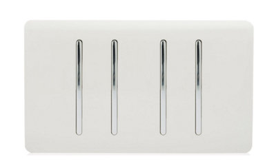 Trendi Switch 4 Gang 10Amp 1 Or 2 Way Ice White Light Switch - Image 8