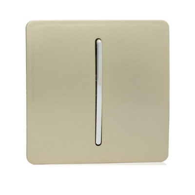 Trendi Switch 1 Gang 10amp Champagne Gold Intermediate Rocker Light Switch - Image 8