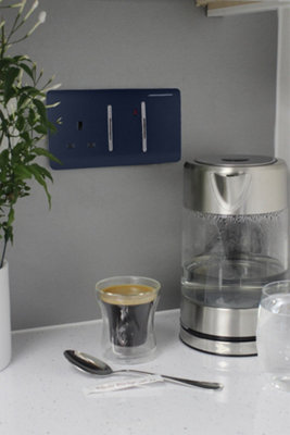 Trendi Switch Trendi 45 A Cooker Switch Inc Plug Socket & Neon Insert - Navy Blue - Image 7
