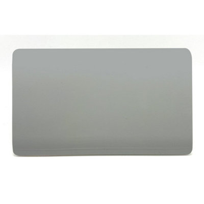 Trendi Switch Double Blanking Plate - Platinum Silver - Screwless Design - Image 6