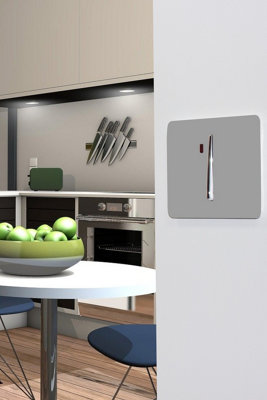 Trendiswitch Light Grey 45 Amp Switch With Neon from B&Q