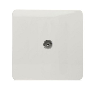 Trendi Artistic Modern Glossy Tactile TV Socket White ART-TVSWH - Image 8