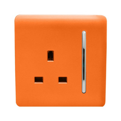 Trendiswitch Orange 1 Gang 13 Amp Switched Socket