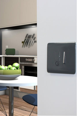 B&Q -  Charcoal 13 Amp Switched Fused Spur