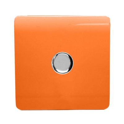Trendi Switch - Rotary LED Dimmer Light Switch - 1 Gang - 150W - Orange - Image 5