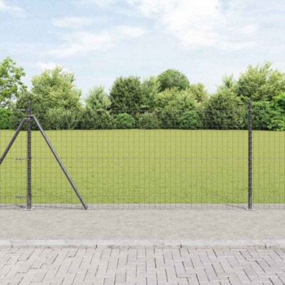 Berkfield Fence Post 52 Pcs Silver 3.2 X 3.2 X 90 Cm Steel from B&Q