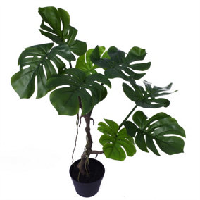 70cm Artificial Twisted Stem Monstera Plant