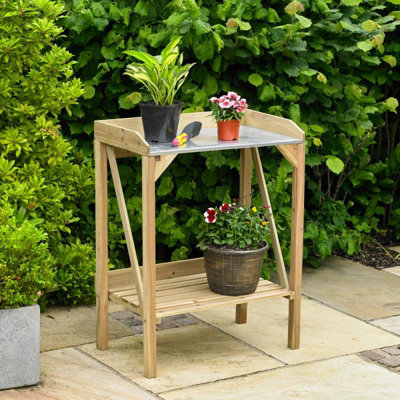 Wooden garden table online b&q