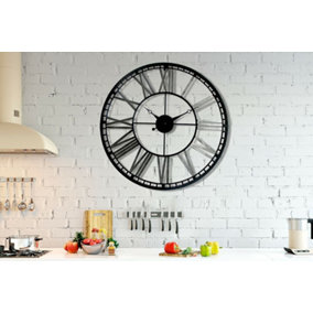 70cm x 70cm Industrial Iron Clock