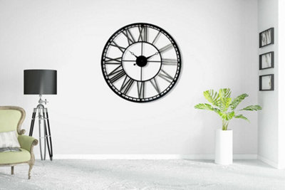 70cm x 70cm Industrial Iron Clock