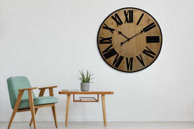 70cm x 70cm Walplus Timber Clock