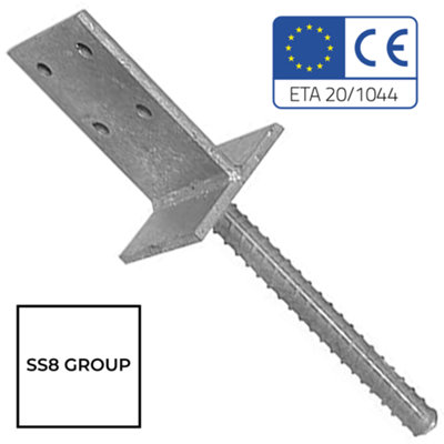 70MM Galvanised Heavy Duty Concealed Bracket Support for Fence & Pergola Posts - Metal Base Brackets for Concrete Installation - 3