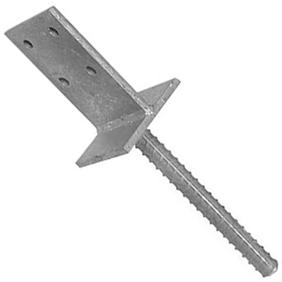 70MM Galvanised Heavy Duty Concealed Bracket Support for Fence & Pergola Posts - Metal Base Brackets for Concrete Installation - 7