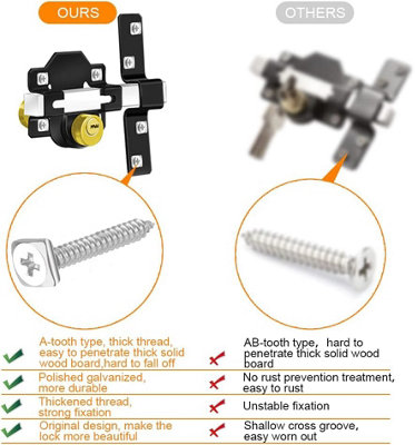 70mm Long Throw Door Lock, Double Locking, Stainless Steel, for Wooden ...
