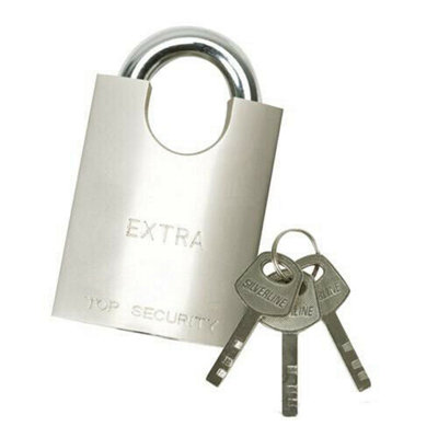 70mm Shrouded Shackle Padlock Security Keyed Safe Lock Gate Toolbox Luggage