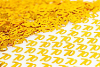 70th Birthday Confetti Gold 4 pack x 14 grams birthday decoration Foil Metallic 4 pack