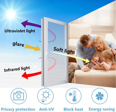 70x500cm Mirror Reflective One Way Mirror Window Film Privacy Glass ...